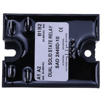 Dual Solid State Relay SSR 4-15VDC Input 280VAC 40A D2440D-10 Random Turn On - Buymachineryparts