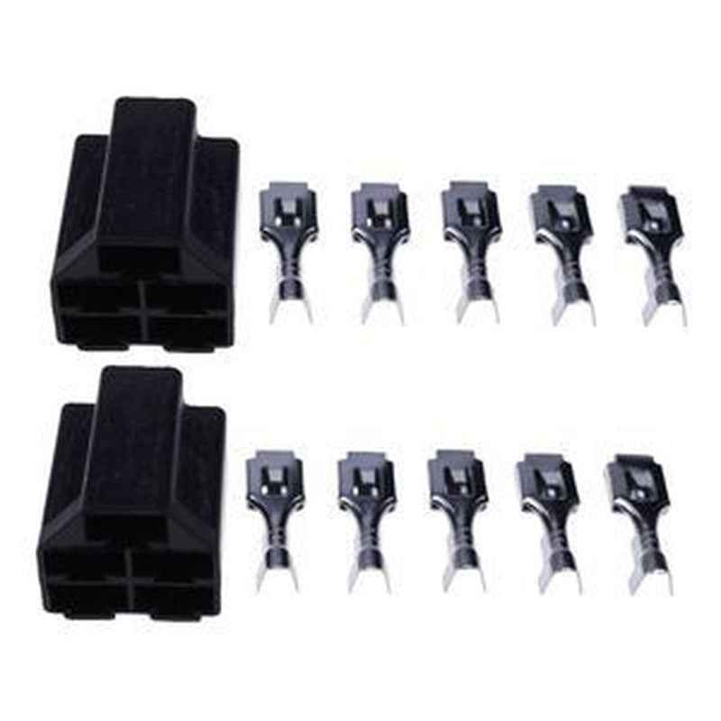 2-Piece Ignition Switch Connector Terminal M90206 for John Deere 3029 Engine Tractor 1025R 2025R