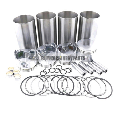 Cylinder Liner Kit Engine Four Matching for Yanmar 4TNV94 4TNV94L Volvo EC55B ECR58 EW55B EC55C ECR58D