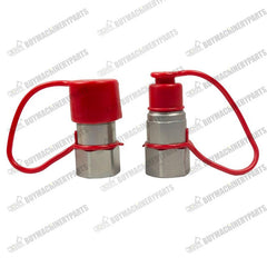 Flat Face Hydraulic Coupler 1/2" Body x 1/2" NPT Thread for Bobcat Skid Steer - Buymachineryparts