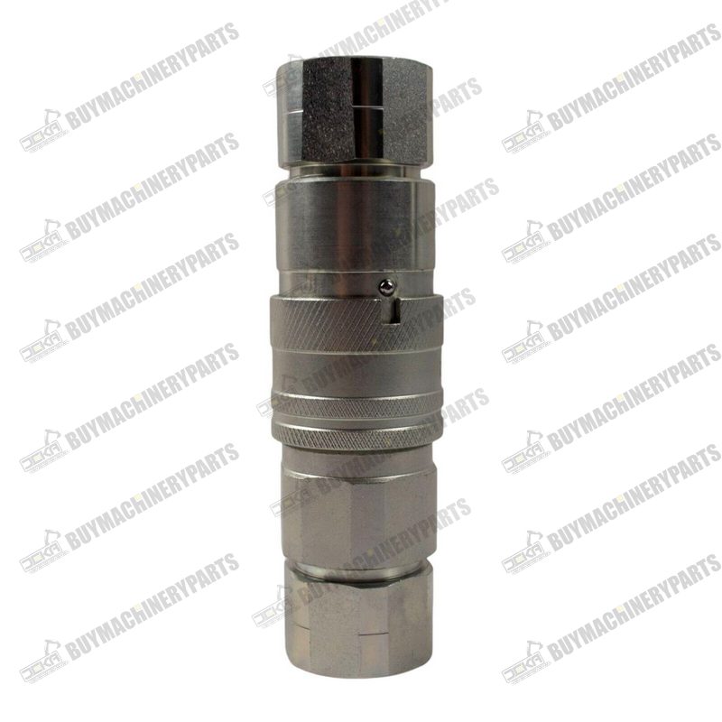 Flat Face Hydraulic Coupler 1/2" Body x 1/2" NPT Thread for Bobcat Skid Steer - Buymachineryparts