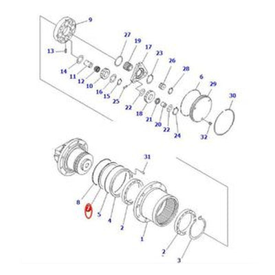 Floating Oil Seal 175-27-32711 for Komatsu Excavator PC10-7 PC25-1 PC390LCI-11 PC400LC PC650LC