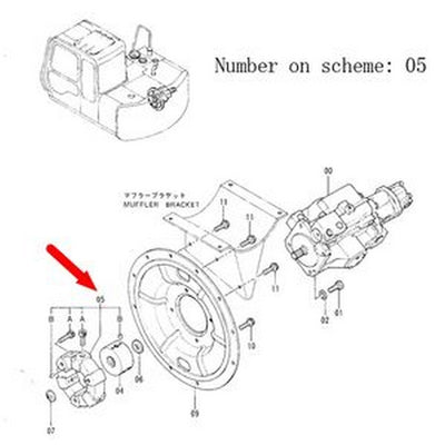 For Hitachi Excavator EX60-2 EX70LCK-5 EX75UR Pump Coupling Assy 4275308