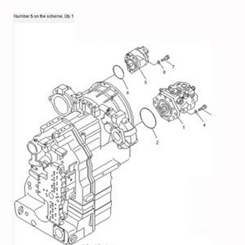 For Komatsu Grader GD555-3 GD655-3 GD675-3 Hydraulic Pump 705-22-36260 - Buymachineryparts