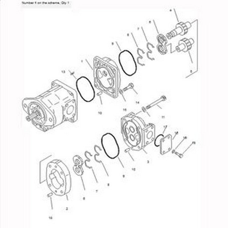 For Komatsu Wheel Loader WA200-1 WA200-3 WA250L-3 Hydraulic Pump 705-51-20390 - Buymachineryparts