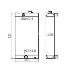 For Sany Excavator SY235-9 Water Tank Radiator Core ASS'Y