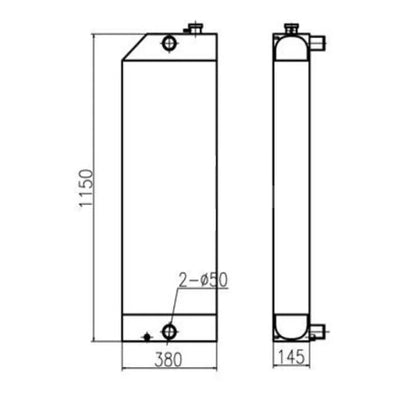 For Sany Excavator SY285C-9 SY365H-8 Water Tank Radiator Core ASS'Y