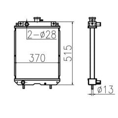 For Sany Excavator SY60 SY65B Water Tank Radiator Core ASS'Y