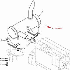 For Volvo EC210 Muffler Silencer U-Bolt  SA1114-00250