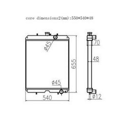 For Yanmar Water Tank Radiator Core ASS'Y 123951-44500