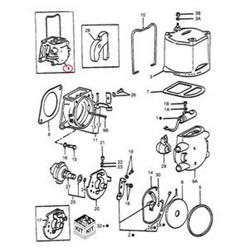 Front Mount Distributor 9N12100 for Ford New Holland Tractor 2N 8N 9N