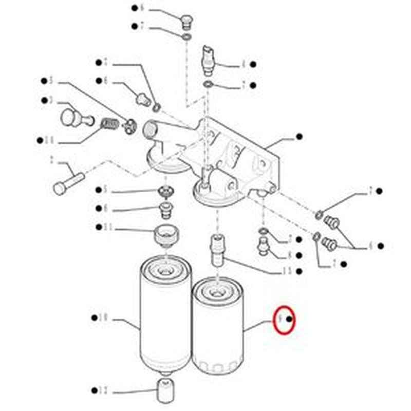 Fuel Filter 4897897 for New Holland T6.140 T6.150 & Combine 9040L 9060L CX8070
