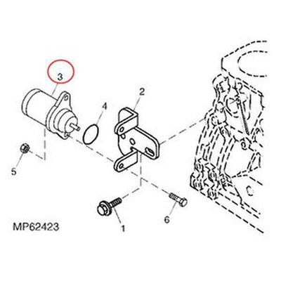 Fuel Shutoff Solenoid Valve 124383 for Yanmar Engine, John Deere Mowers