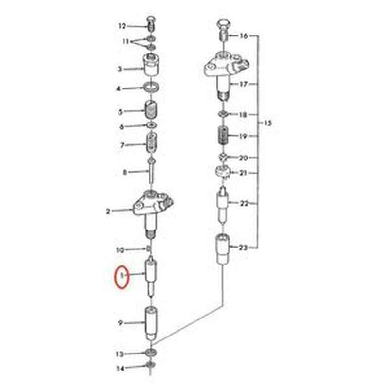 Fuel Injector Nozzle D9NN9E527AA for Ford & New Holland Tractors 750 755A