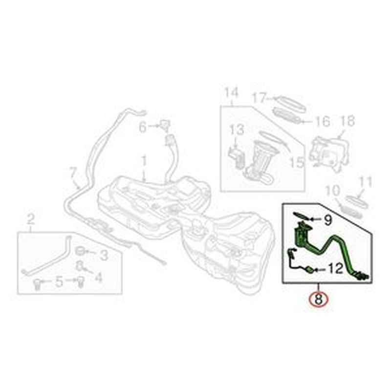 Fuel Pump Assembly 16117373521 for BMW 528i 535i 535xi 550i M5 2008-2010