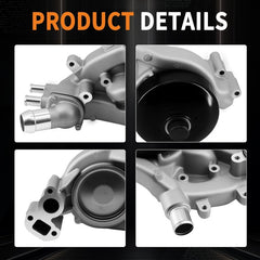G9670B AW6009 Water Pump with Thermostat for 2007-2019 GM 4.8L 5.3L 6.0L 6.2L – Fits Chevy Silverado, Tahoe, Suburban, Avalanche, GMC Sierra, Yukon, Cadillac Escalade, Buick Rainier