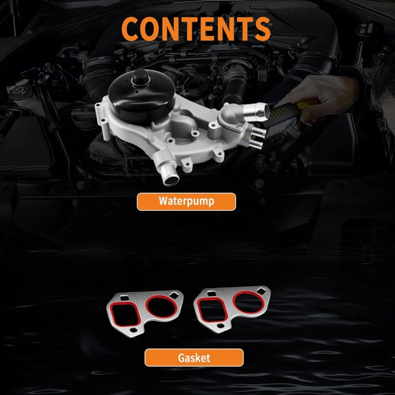 G9670B AW6009 Water Pump with Thermostat for 2007-2019 GM 4.8L 5.3L 6.0L 6.2L – Fits Chevy Silverado, Tahoe, Suburban, Avalanche, GMC Sierra, Yukon, Cadillac Escalade, Buick Rainier