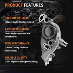 G9670B AW6009 Water Pump with Thermostat for 2007-2019 GM 4.8L 5.3L 6.0L 6.2L – Fits Chevy Silverado, Tahoe, Suburban, Avalanche, GMC Sierra, Yukon, Cadillac Escalade, Buick Rainier