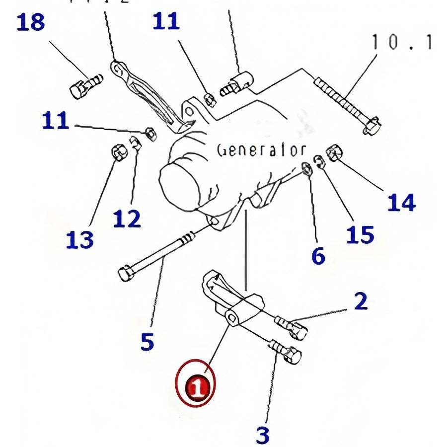 Generator Bracket 5-19711-031-2 for Isuzu Engine 6BD1 6BB1 6BG1 4BD1 Truck FSS FTS MR