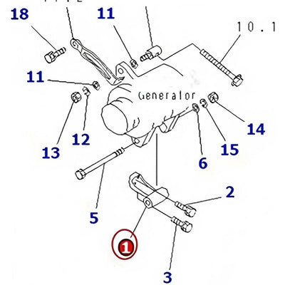 Generator Bracket 5-19711-031-2 for Isuzu Engine 6BD1 6BB1 6BG1 4BD1 Truck FSS FTS MR