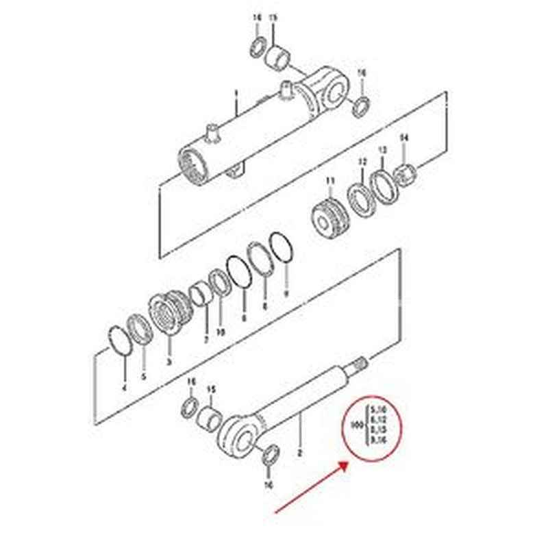 Heavy-Duty Cylinder Seal Kit 4632462 for Hitachi ZX70-3 Excavator, John Deere 75D 85D