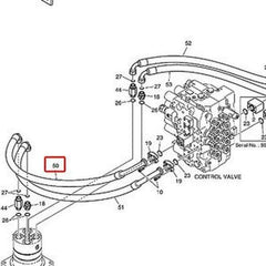 Heavy-Duty High Pressure Hose 123456789 for Doosan Daewoo Komatsu Excavators