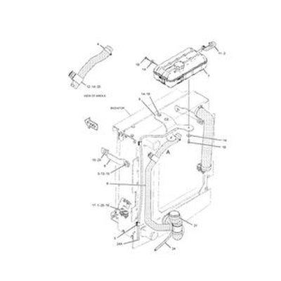 Hose 329-5700 for Caterpillar CAT Backhoe Loaders 416E-444E