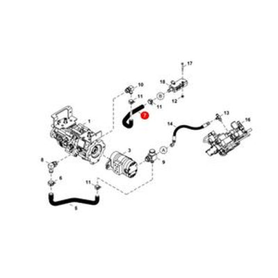 Hydraulic Drain Hose 7178574 for Bobcat S740-770 & T740-770 Loaders