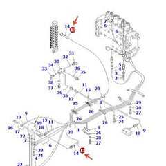 Hydraulic Hose 20Y-62-23282 for Komatsu Excavator PC200-6 Series
