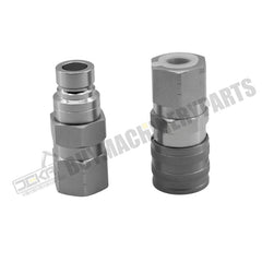 Hydraulic Male & Female Flat Face Coupler Kit AT312470 KV14216 for John Deere 110 240 250 260 270 315 317 320 325 328 332 410G 310G 320D 318D 310SG