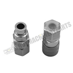 Hydraulic Male & Female Flat Face Coupler Kit AT312470 KV14216 for John Deere 110 240 250 260 270 315 317 320 325 328 332 410G 310G 320D 318D 310SG