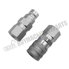 Hydraulic Male & Female Flat Face Coupler Kit AT312470 KV14216 for John Deere 110 240 250 260 270 315 317 320 325 328 332 410G 310G 320D 318D 310SG