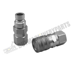 Hydraulic Male & Female Flat Face Coupler Kit AT312470 KV14216 for John Deere 110 240 250 260 270 315 317 320 325 328 332 410G 310G 320D 318D 310SG