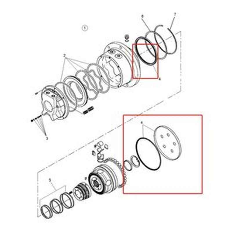 Hydraulic Motor Seal Kit 4700945531 for Dynapac CC900G Smooth Drum Compactor