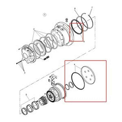 Hydraulic Motor Seal Kit 4700945531 for Dynapac CC900G Smooth Drum Compactor
