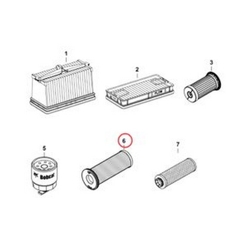 Hydraulic Oil Filter 7012314 for Bobcat Loader T630 T650 T750 T770 T870 S630 S650 S750 S770 S850 - Buymachineryparts