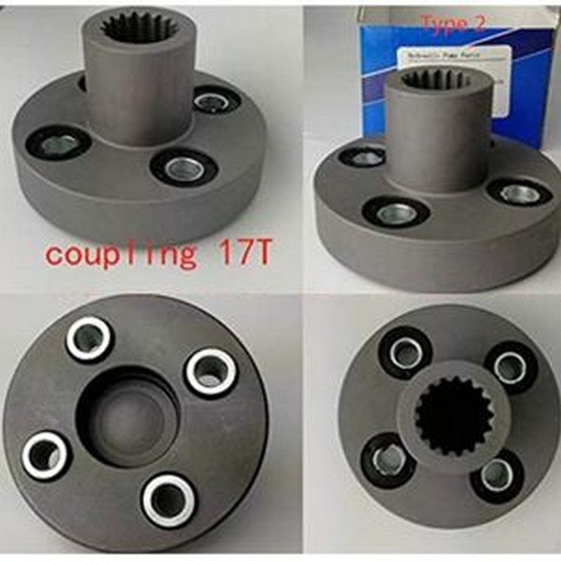 17T Splined Hydraulic Pump Coupler 257948A1 for CASE Loader 590SM 580SM 580M 570LXT 580L 580SL 570MXT 590L 590SL Forklift 586G 585G 588G