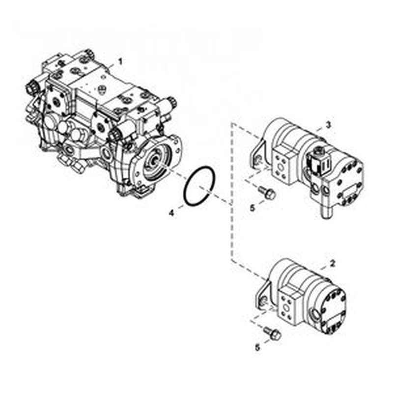 Hydraulic Tandem Drive Pump 7023792 for Bobcat Loader S850 T870