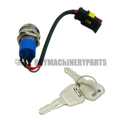 Ignition Switch Start Key 1220-520002-AC for Big Joe Forklift E30 EZ30 S22 Pallet Truck EPT20-ET ES10-10ES ES15-15ES