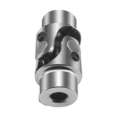 9/16"-26 Spline X 3/4" DD Chrome Steering Universal Joint Single U Joint Shaft,Total Length: 83mm (3-1/4")