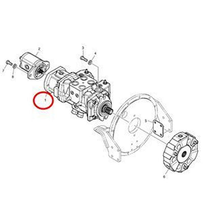 Hydraulic Pump K1022797 K1022797A for Komatsu Doosan Daewoo Loader 440 Plus DSL 702