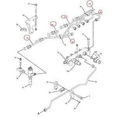 Fuel Injection Pipe Kit for Caterpillar CAT Engine C6.6 Excavator 320D M316D M318D Loader 924H 930H 938H