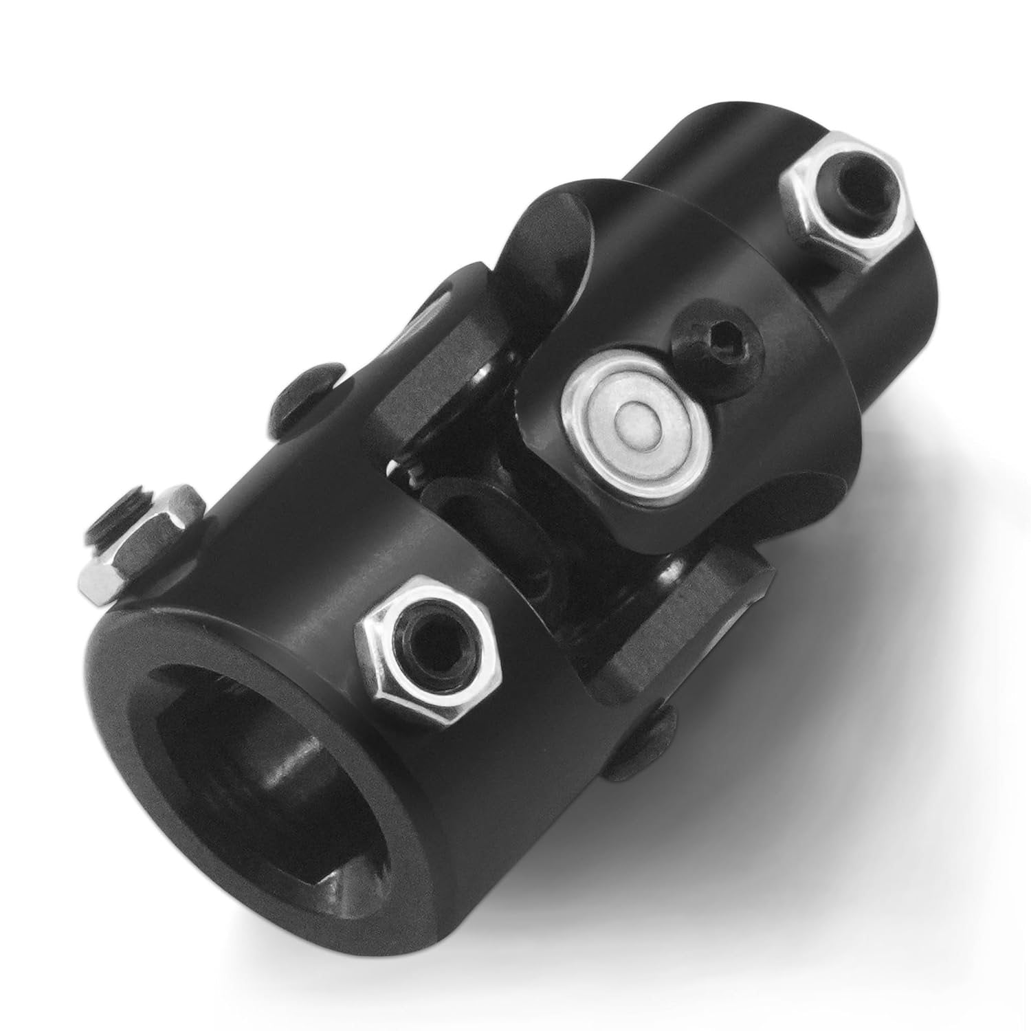 1" DD X 3/4-30 Spline Black Steering Universal Joint Single U Joint Shaft,Total Length: 83mm (3-1/4")