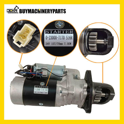 New 24V Starter Fits Mitsubishi S16R-PTA Diesel Engines 3776620200 0230007171