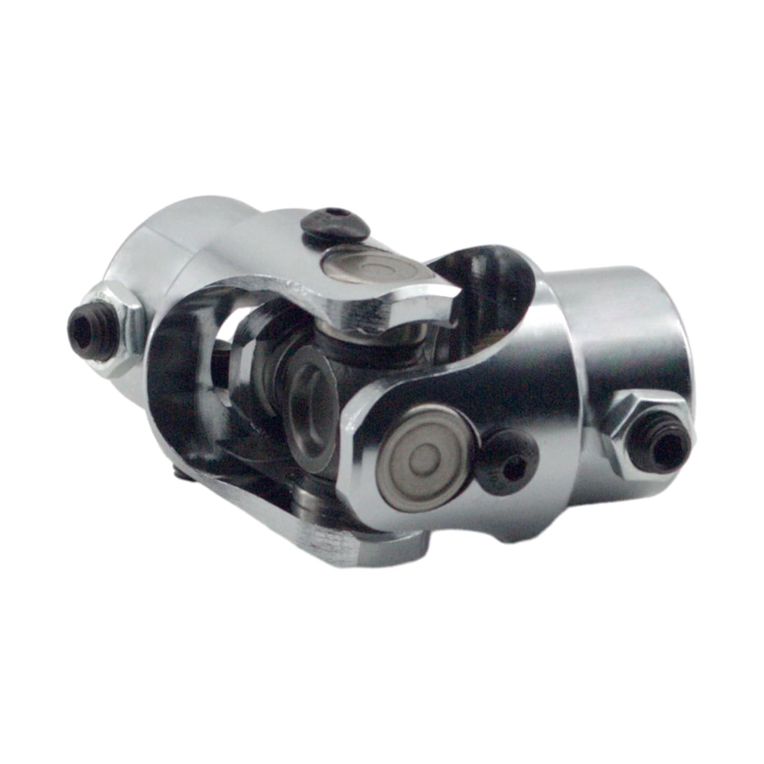 11/16-36 X 3/4" DD Chrome Steering Universal Joint Single U Joint Shaft,Total Length: 83mm (3-1/4")