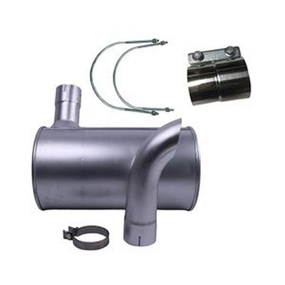 Muffler 6738-11-5510 with Clamp and 2Pcs U-Bolt for Komatsu Engine 6D102 Excavator PC200-7 PC220-7 PC210-7 PC240-7 PC228-3 PC230-7 PW180-7