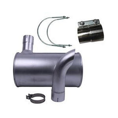 Muffler 6738-11-5510 with Clamp and 2Pcs U-Bolt for Komatsu Engine 6D102 Excavator PC200-7 PC220-7 PC210-7 PC240-7 PC228-3 PC230-7 PW180-7