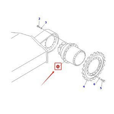 Travel Motor Assembly 203-60-63102 GM18VLK33/536 for Komatsu Excavator PC120-6 PC130-6