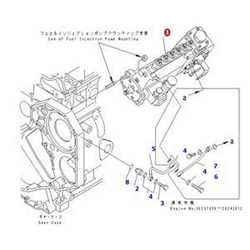 Fuel Injection Pump 6735-71-1450 for Komatsu Engine S6D102E-1C Excavator PC200-6 PC200LC-6