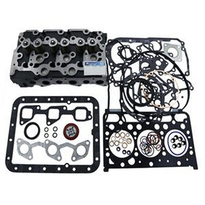 D1503 Engine Complete Cylinder Head and Full Gasket Kit for Kubota KX91-3 U35 Excavator R420 Loader L2900 L3000 Tractor